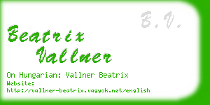 beatrix vallner business card